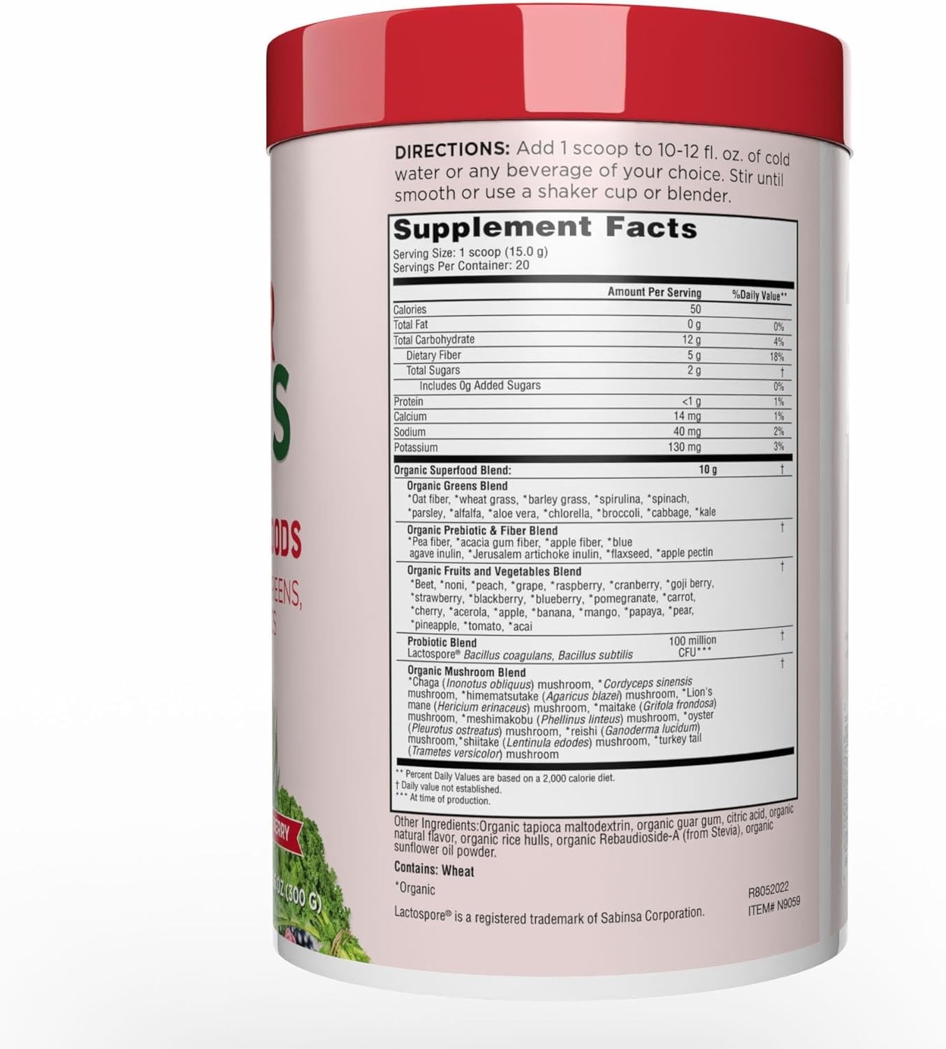 Country Farms Super Greens Organic Drink Mix 50 Superfoods 10.6 Ounce