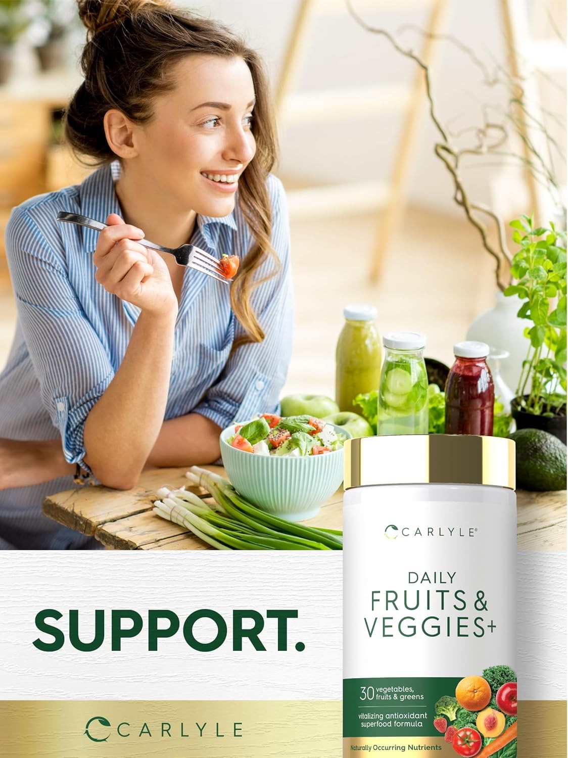 Fruits and Veggies | 250 Capsules | 32 Fruits and Vegetables | by Carlyle
