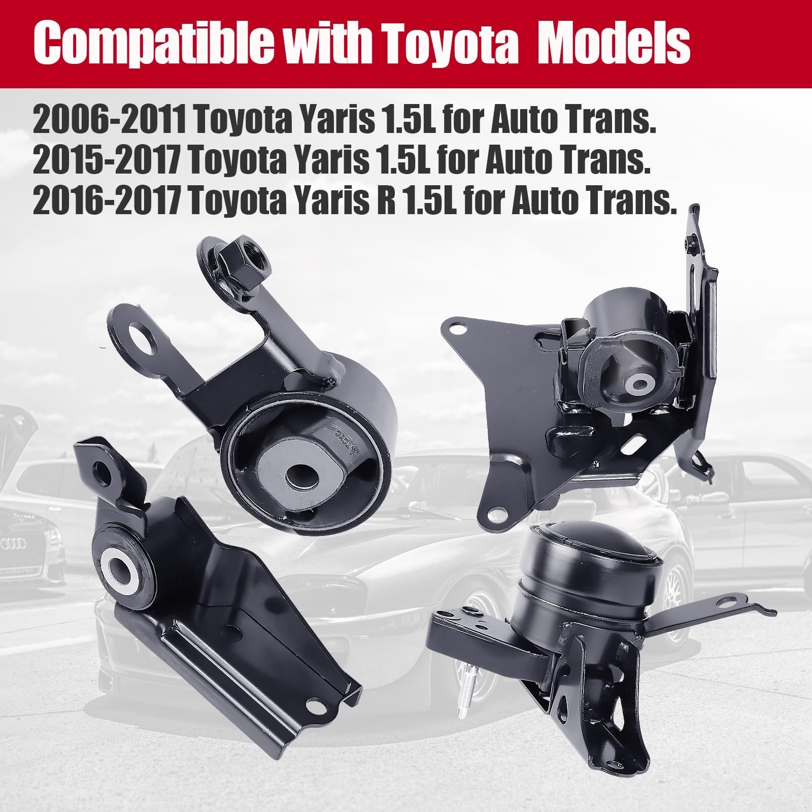 Engine and Transmission Motor Mount Fits 2006-2012/2015-2019 Toyota Yaris L4 …