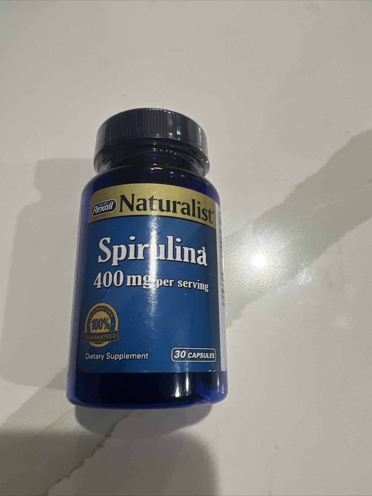 Rexall Naturalist Spirulina 400 mg, 30 Capsules New EXP, 07/2024