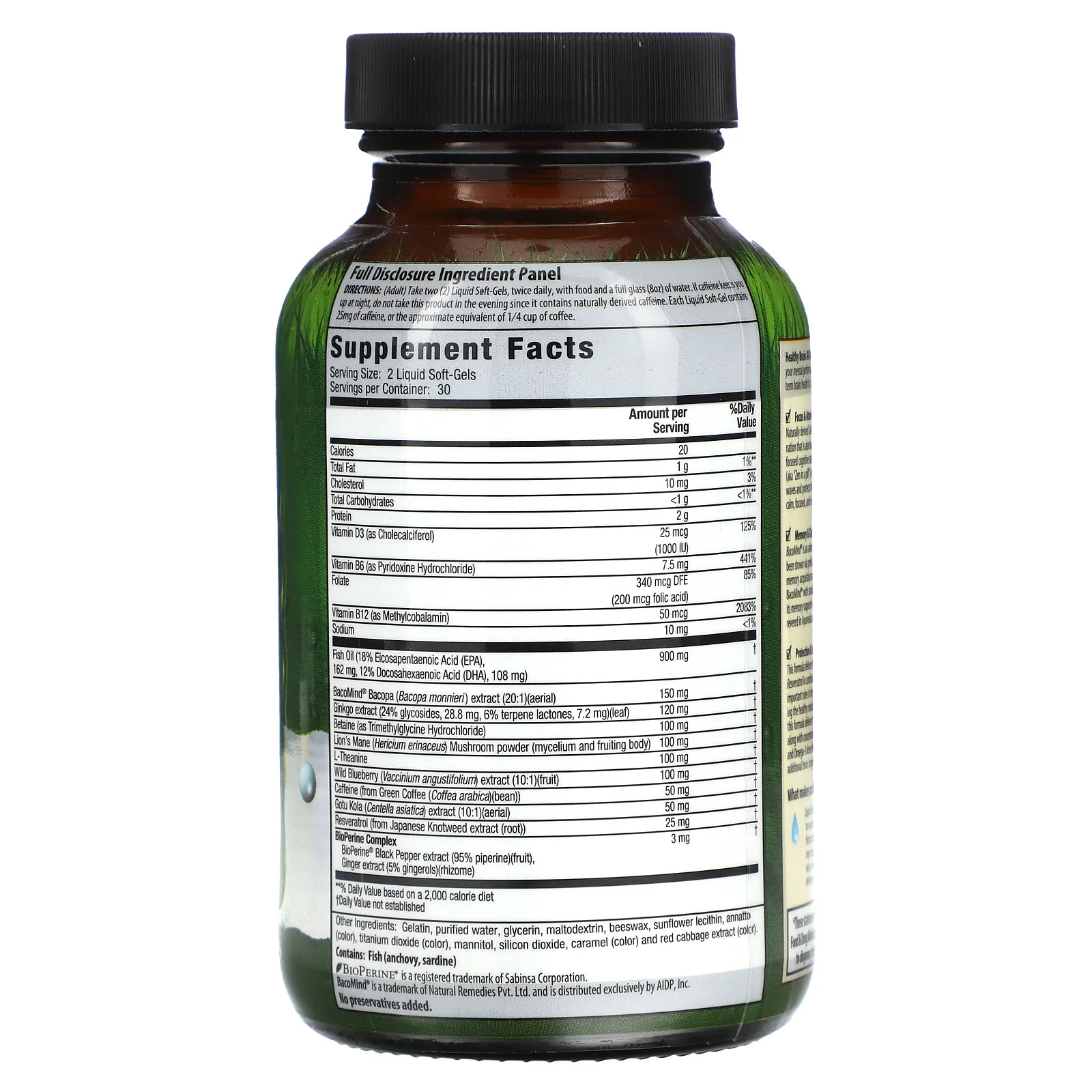 2 X Irwin Naturals, Healthy Brain, All-Day Focus, 60 Liquid Soft-Gels