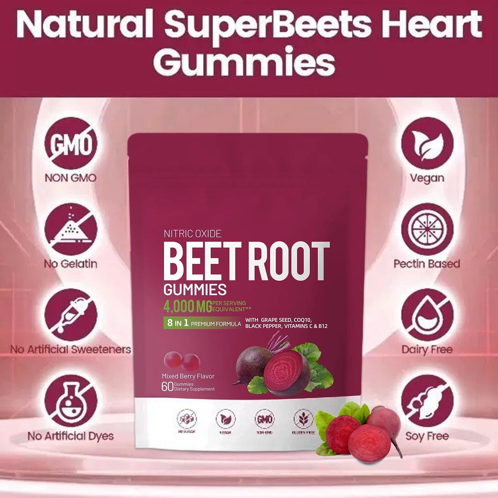 Circulation Support GUMMIES, Total Beets Concentrated Beet Root Soft Chews