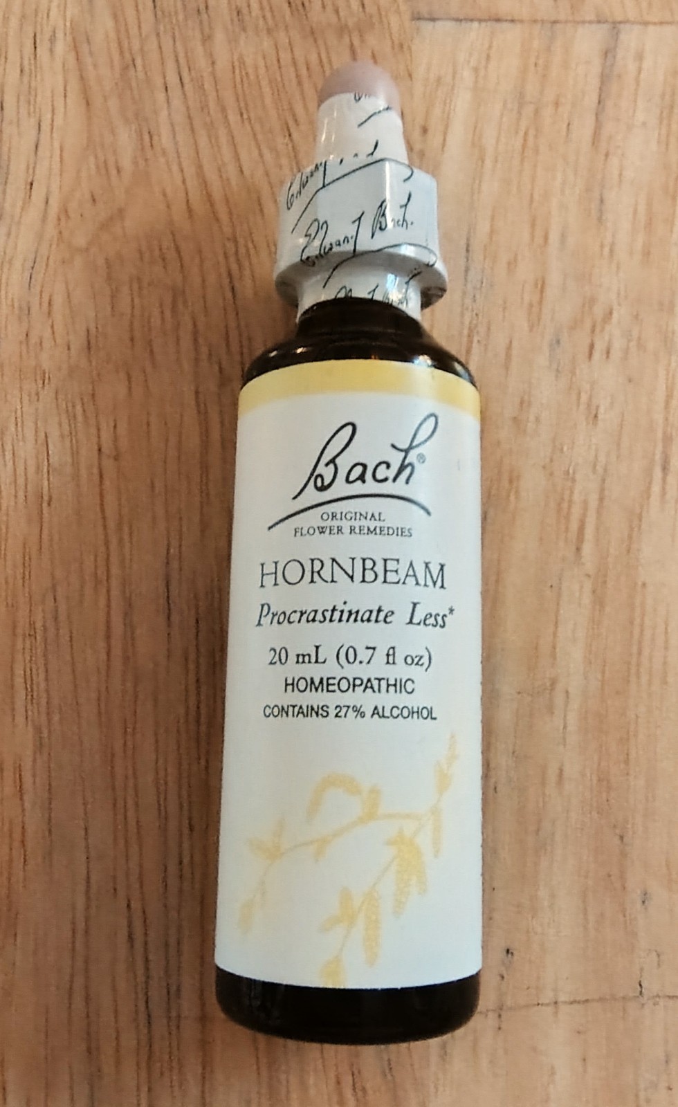Bach Original Flower Remedies, Hornbeam, 0.7 fl oz (20 ml) Homeopathic