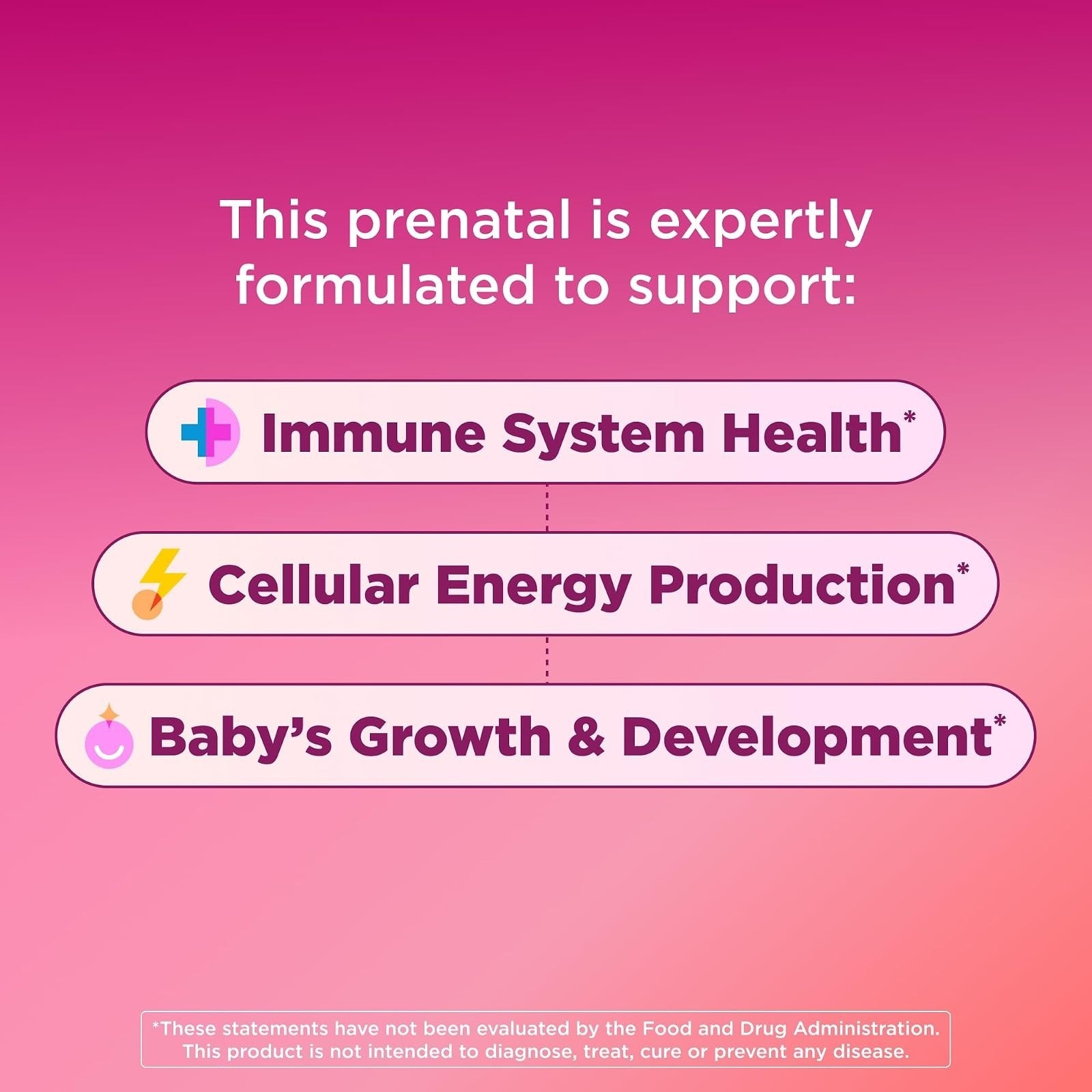 OLLY Prenatal Multivitamin Gummy – Folic Acid & DHA – 60 Count