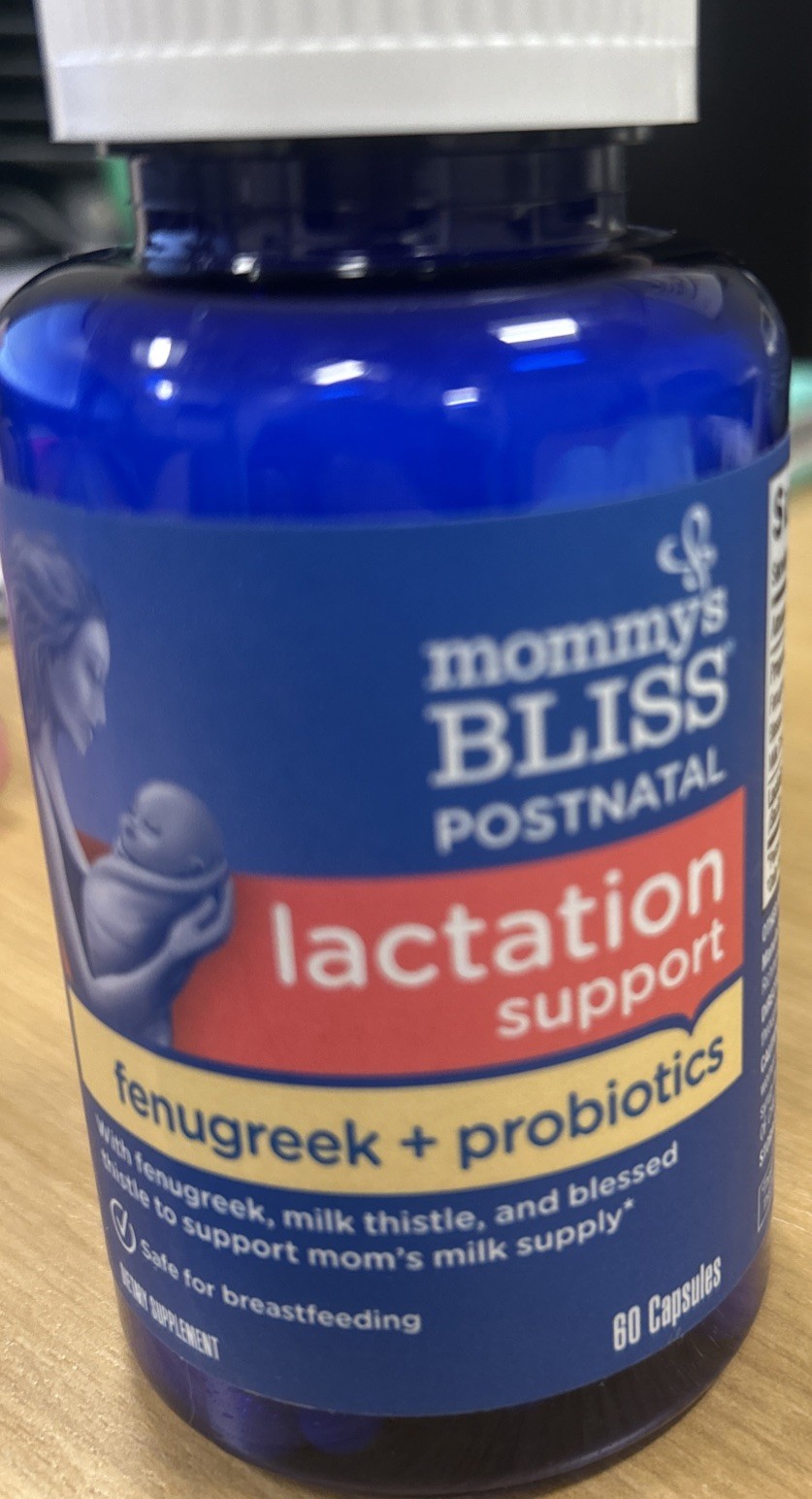 Mommy’s Bliss Postnatal Lactation Support Fenugreek + Probiotics Exp 6/2026