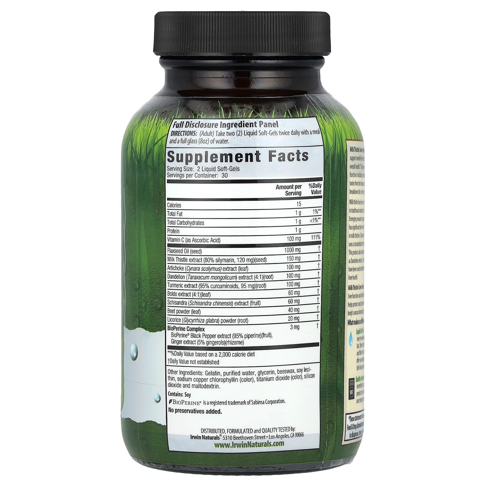 2 X Irwin Naturals, Milk Thistle Liver Detox�, 60 Liquid Soft-Gels