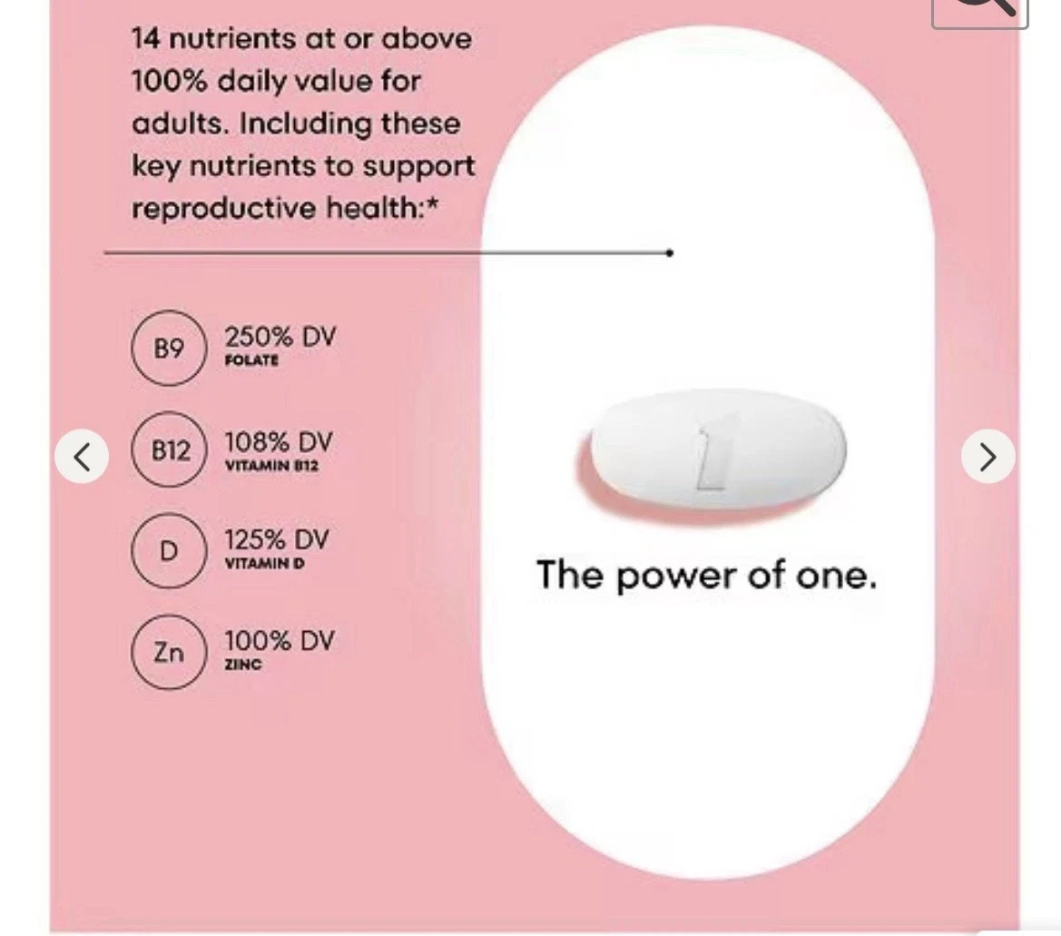 One A Day Pre Pregnancy Planning Multi Vitamin 60 Tablets EXP 9/2026