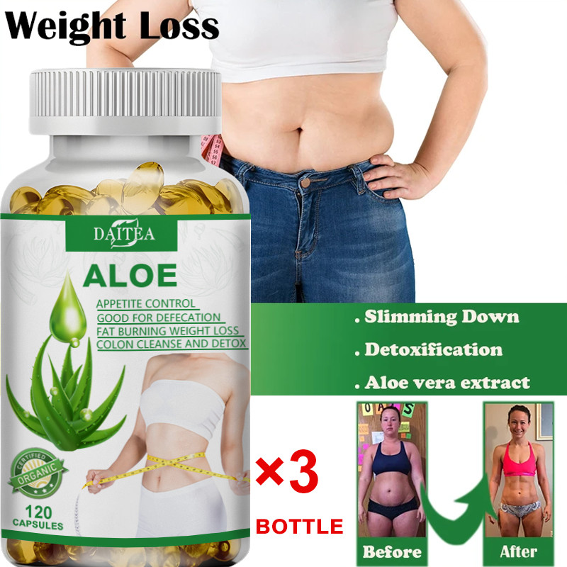Aloe Vera Extract 5000mg 120 Capsules,Boost Metabolism Supplement