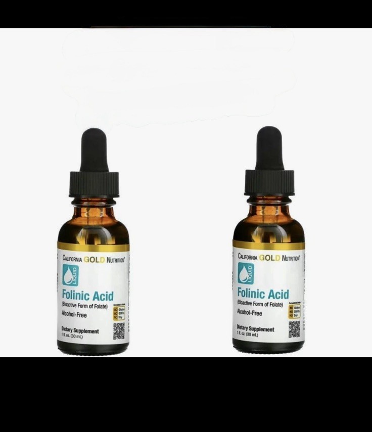 ***AUTHENTIC*** 2-Pack Folinic Acid, Alcohol Free. 1fl oz