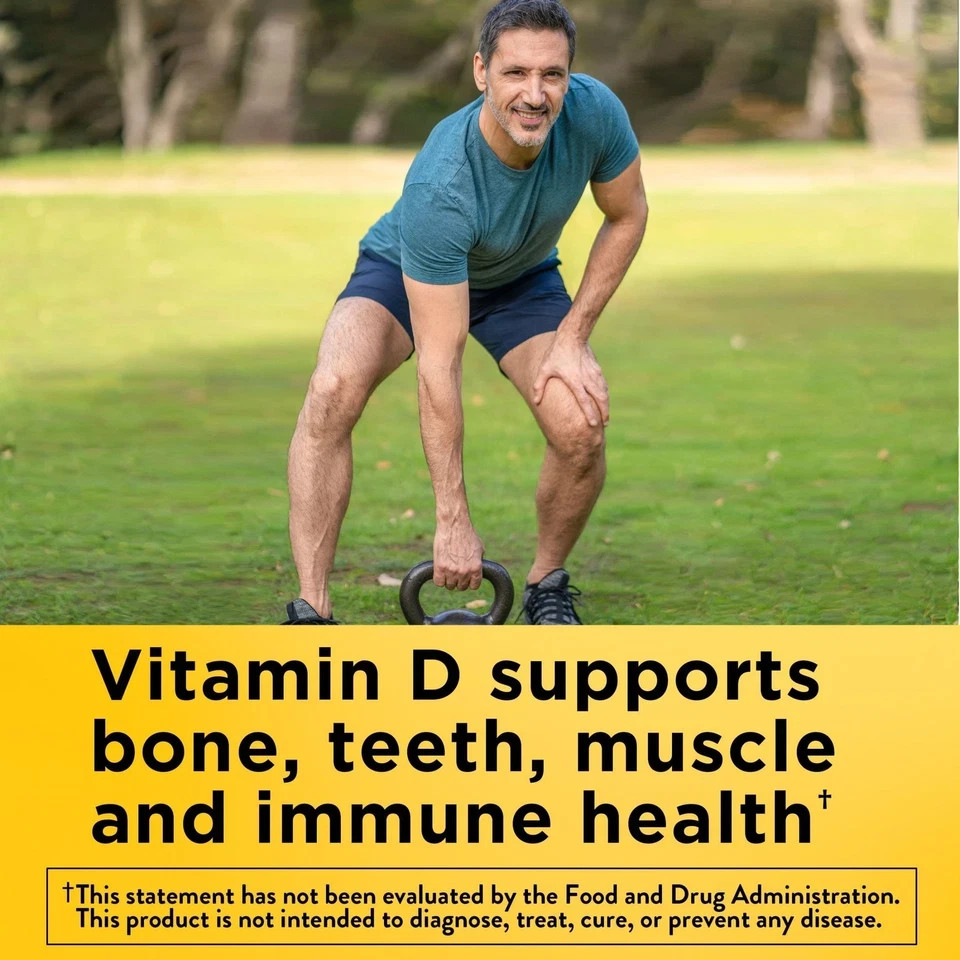 Nature Made Vitamin D3 K2 5000 IU Softgels125 mcg Dietary Supplement 60ct