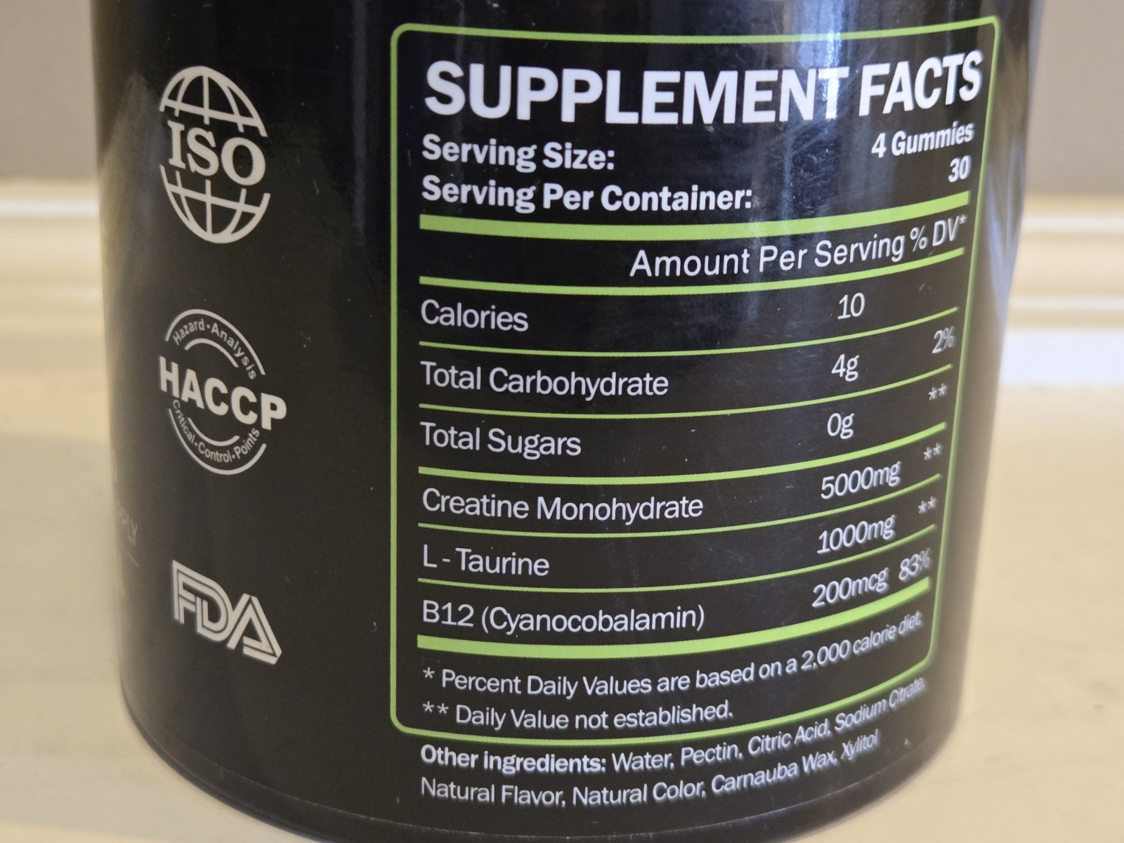 DG Nutrition Creatine Monohydrate 120 Gummies Green Apple * SEALED Exp 6/2026