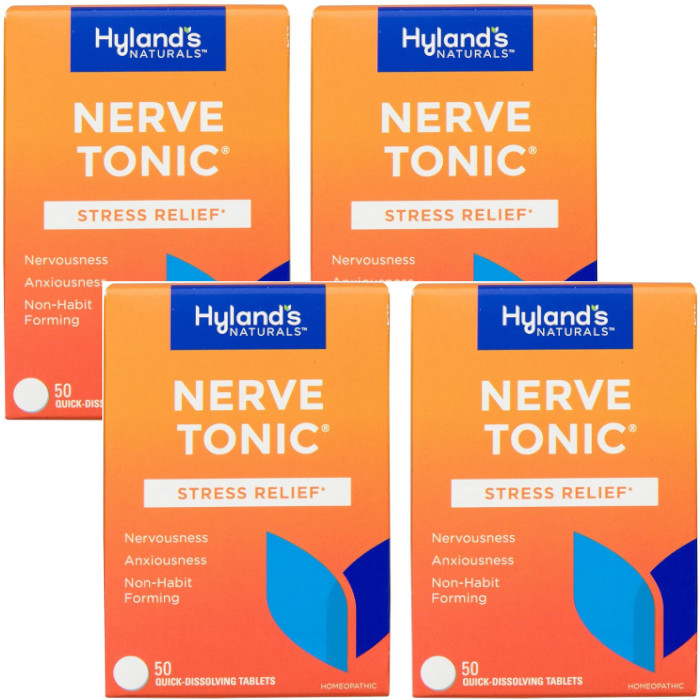 Hyland’s Homeopathic Nerve Tonic 50 Tabs Each (Pack of 4)