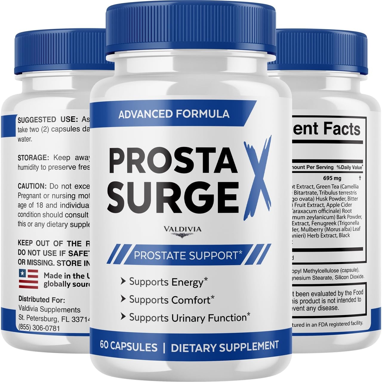 ProstaSurgeX Prostate Health Men Supplement Capsules Urinary 1 Pack 60Ct
