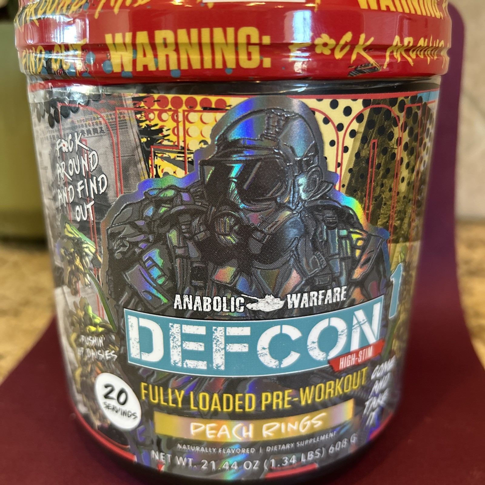 Anabolic Warfare DEFCON Fully Loaded Pre-Workout Peach Rings 5/2026