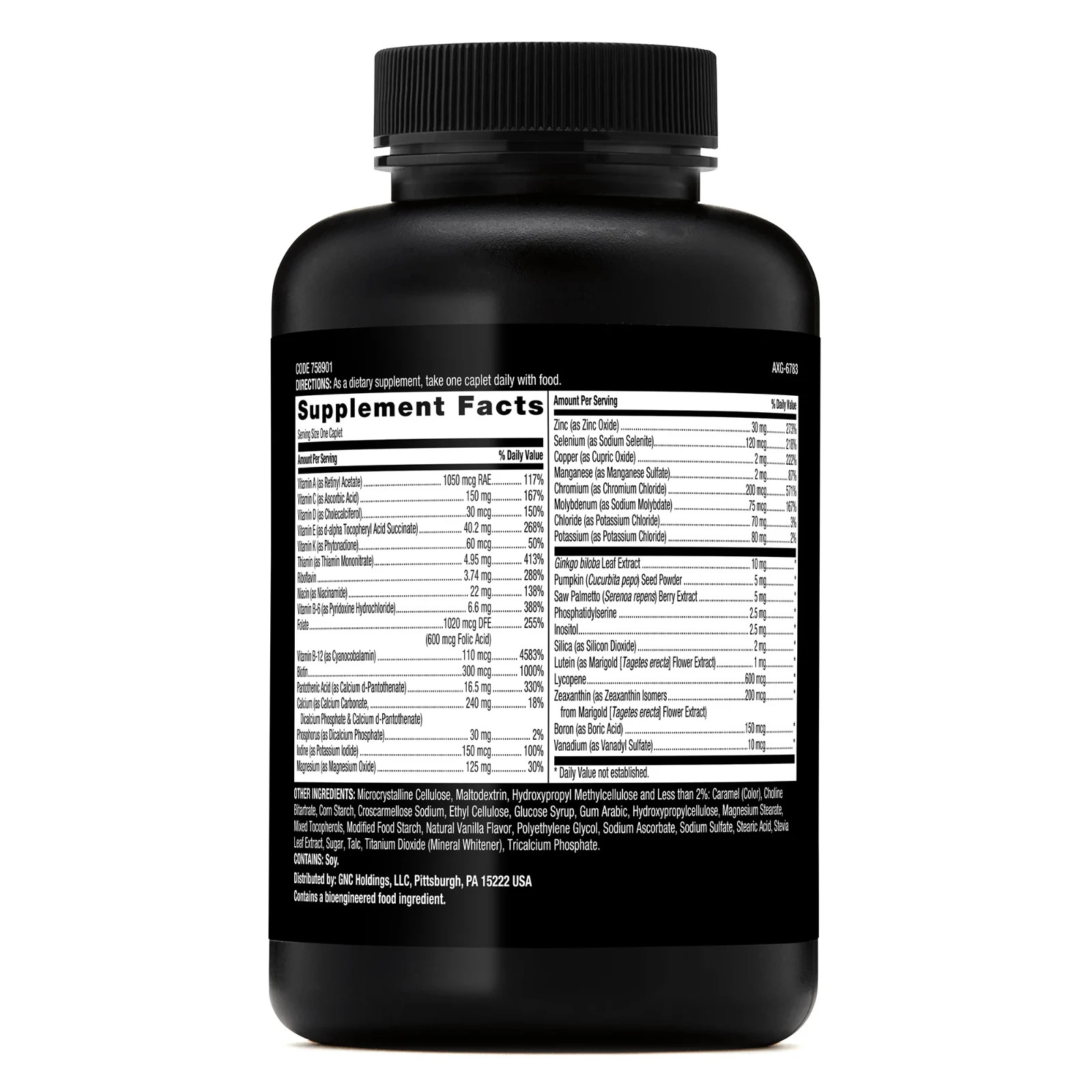 GNC Mega Men Essentials 50-Plus One Daily Multivitamin, 150 Tablets