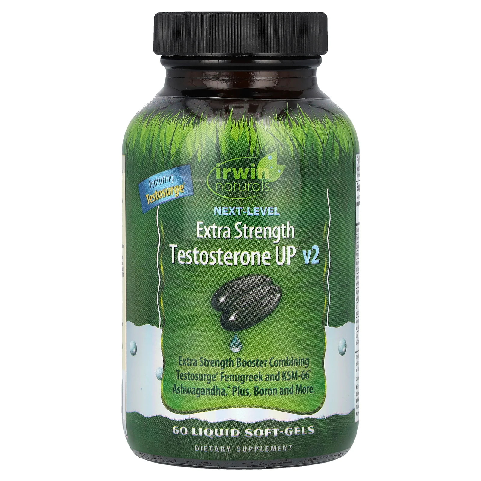 2 X Irwin Naturals, Next Level, Testosterone UP v2, 60 Liquid Soft-Gels
