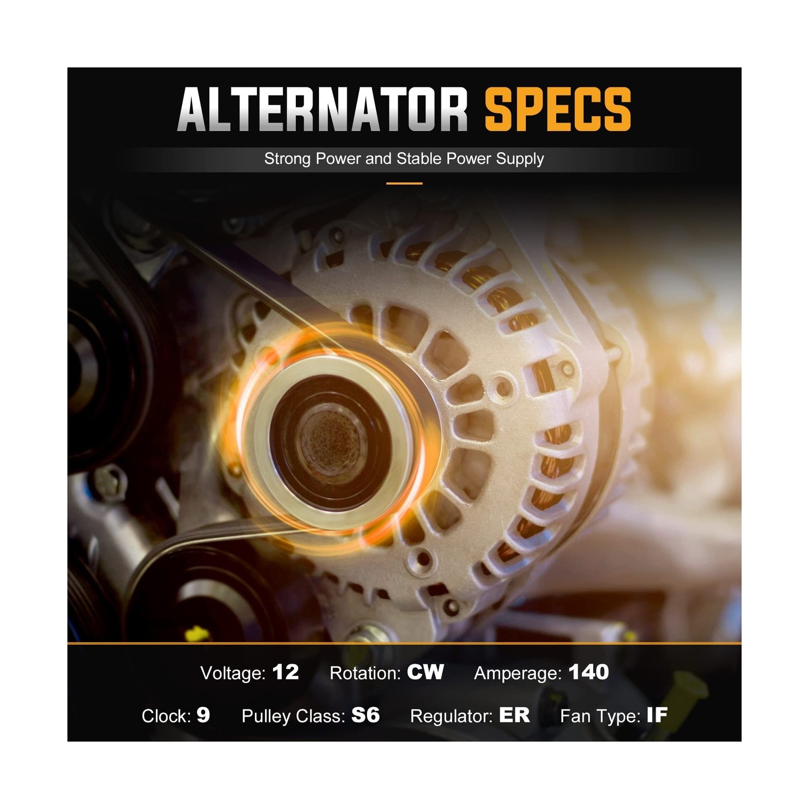 New Alternator for 2008 2009 2010 Chrysler Town & Country Van 3.3 3.8L, 2008 …