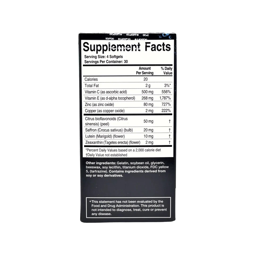 AUTHENTIC & NEW – OCUSOFT RETAINE VISION AREDS2 SUPPLEMENT 120-CT (EXP. 9/2026)