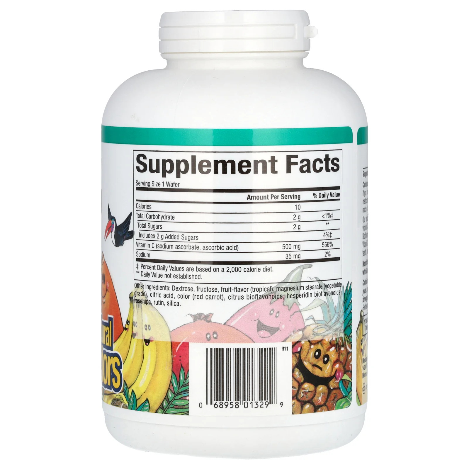 2 X Natural Factors, Vitamin C, Fruit-Flavor Chew, Tropical, 500 mg, 180 Chewab