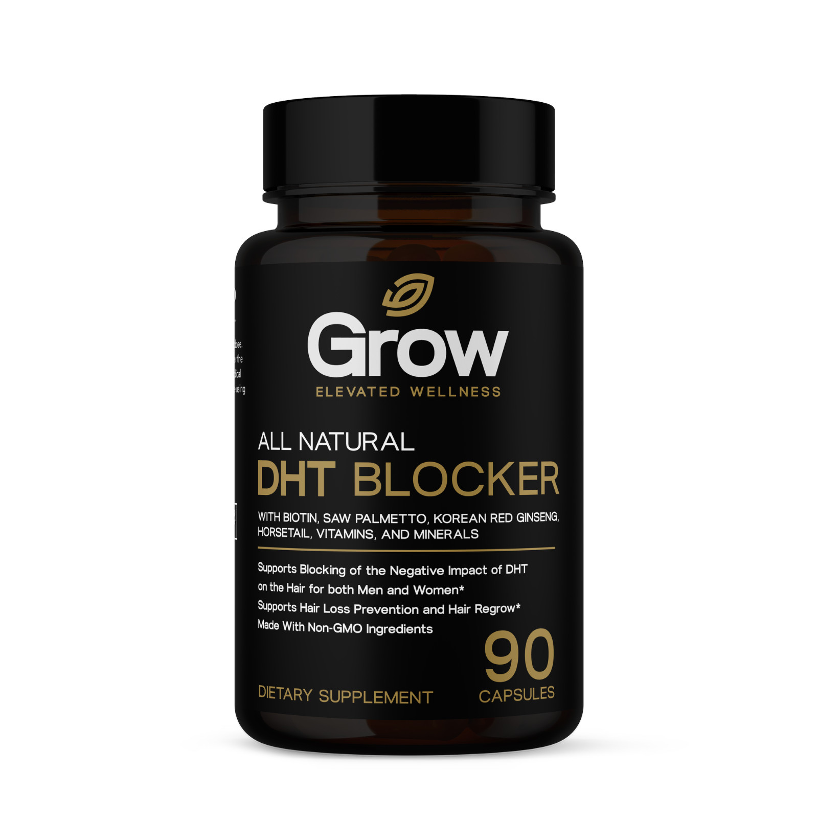 DHT BLOCKER Hair Growth Supplement (90 Capsules) by Grow Vitamin