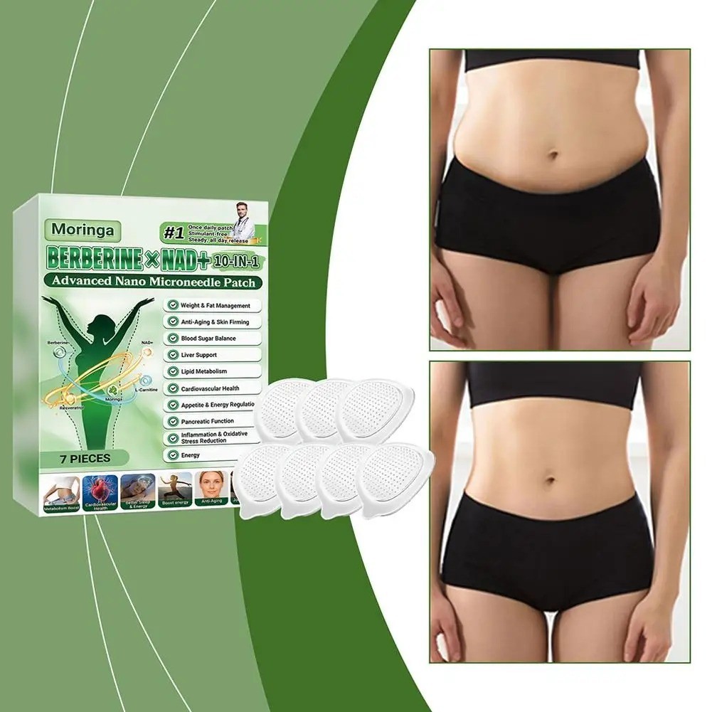 50% OFF Moringa Berberine x NAD+ 10-in-1 Advanced Nano Microneedle Patches New