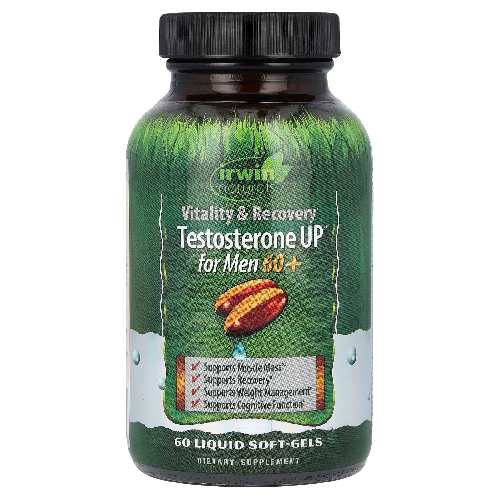 2 X Irwin Naturals, Testosterone UP for Men 60+, 60 Liquid Softgels