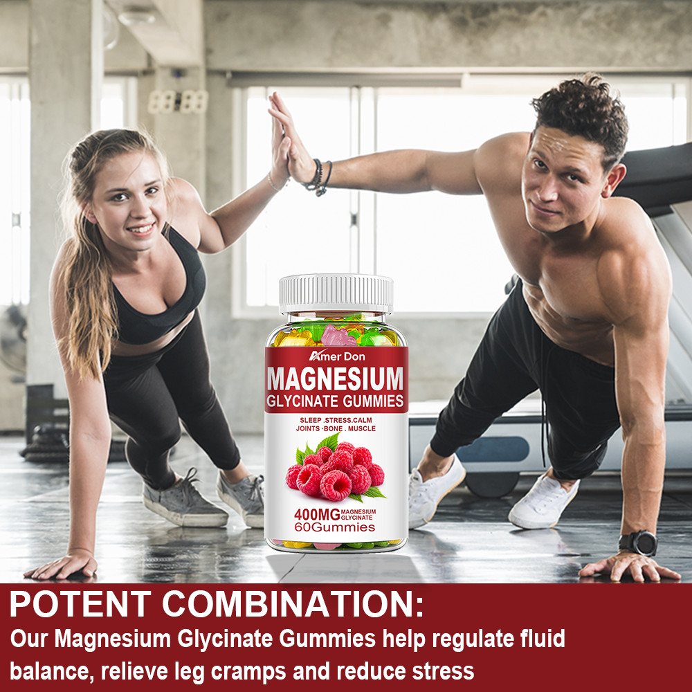Magnesium Glycinate Gummies 600mg w/ Vitamin CoQ10+Vitamin D3+Vitamin B6