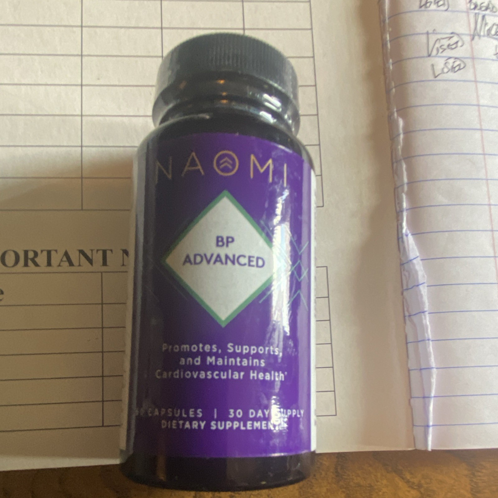 NAOMI Cardiovascular Health Capsules Advanced Dietary Supplement 30 Day Supply