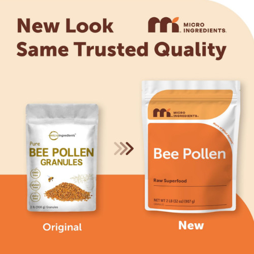 Gránulos de polen de abeja, ricos en proteínas, vitaminas y minerales, 2 libras