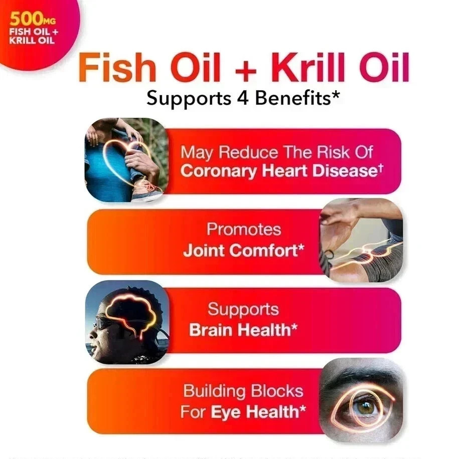 3 Pack – MegaRed Omega-3 Fish Oil + Krill Oil 500mg | 80 Softgels Each Best sale