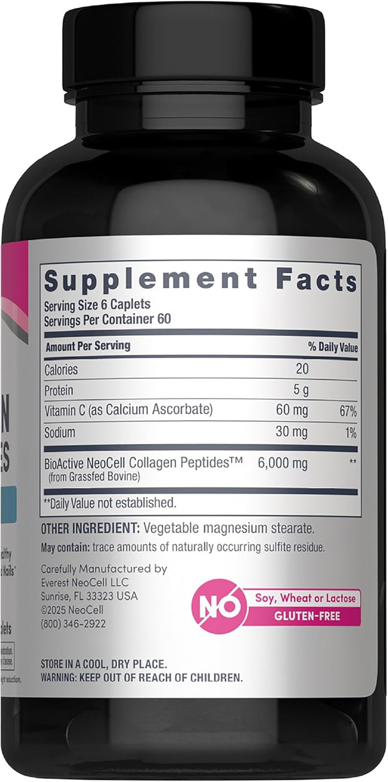 Neocell Collagen Peptides Pills | 360 Caplets | with Vitamin C | Supplement for