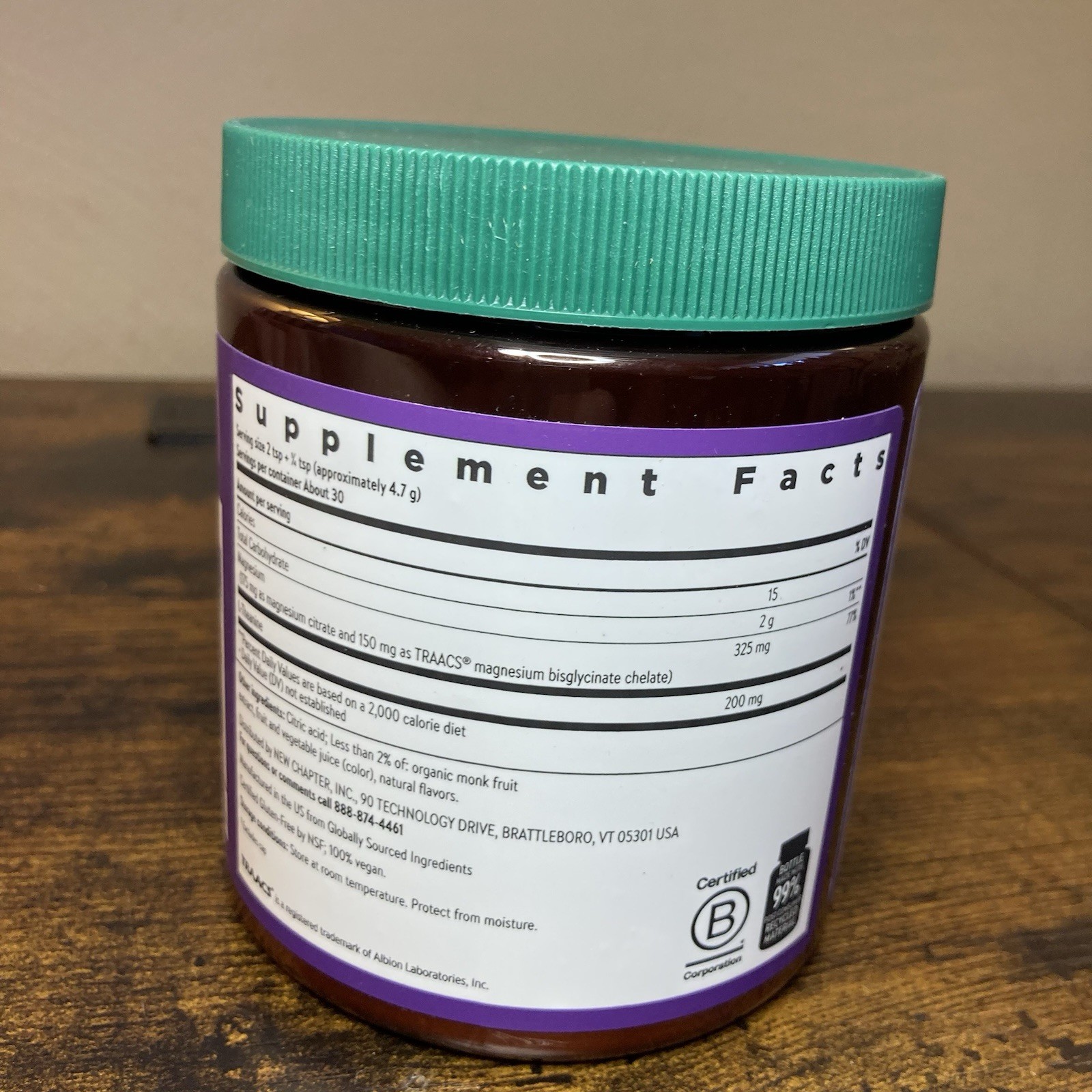 New Chapter Magnesium + L-Theanine Lemon Lavender 4.9oz