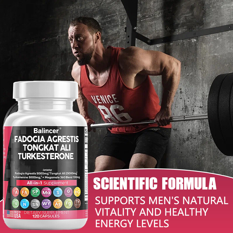 Fadogia Agrestis, Turkesterone & Horny Goat Weed，support energy,30/60/120ct