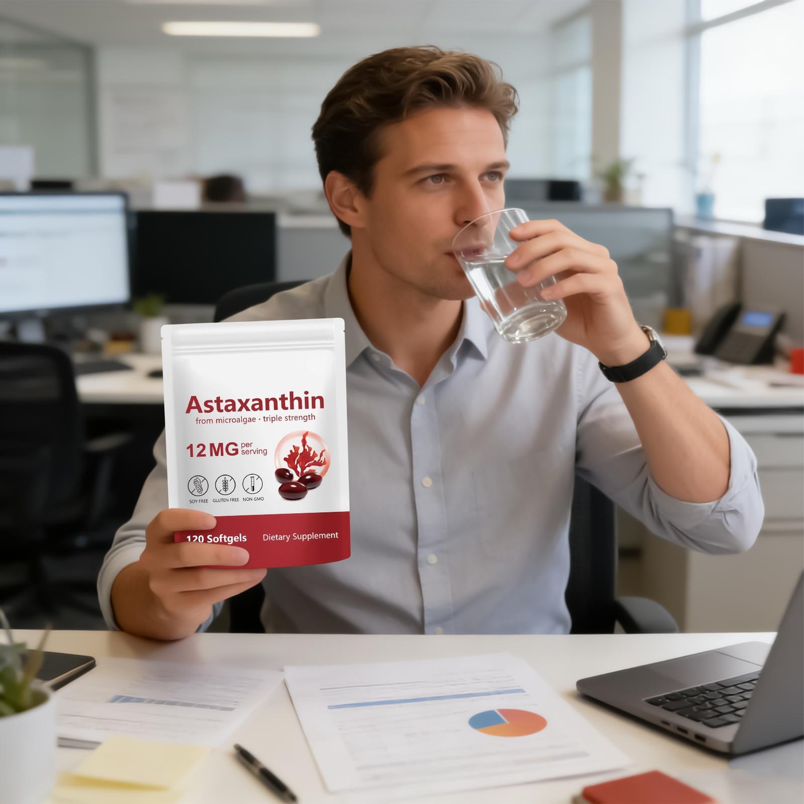 Astaxanthin 12mg,120 Softgels | Natural 120 Count (Pack of 1)