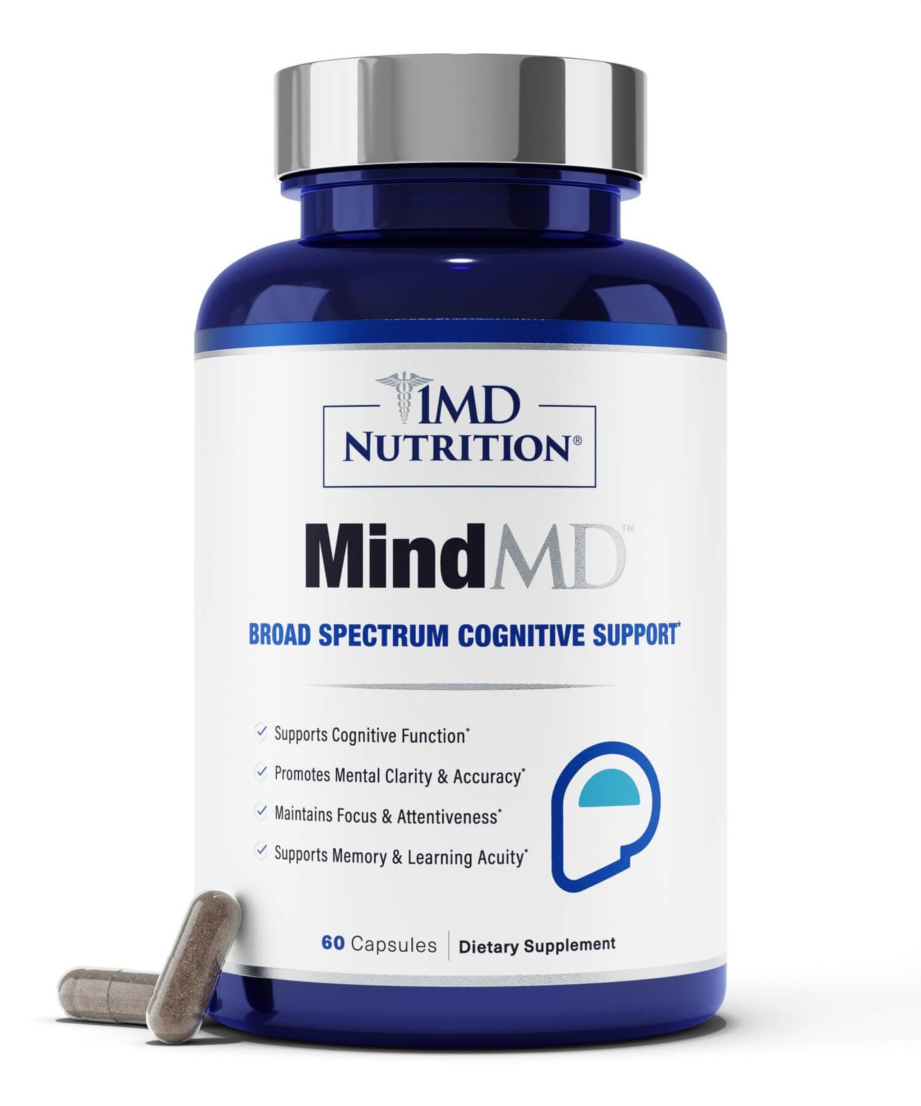 1MD Nutrition MindMD Brain Supplement for Memory and Focus Bacopa Monnieri …