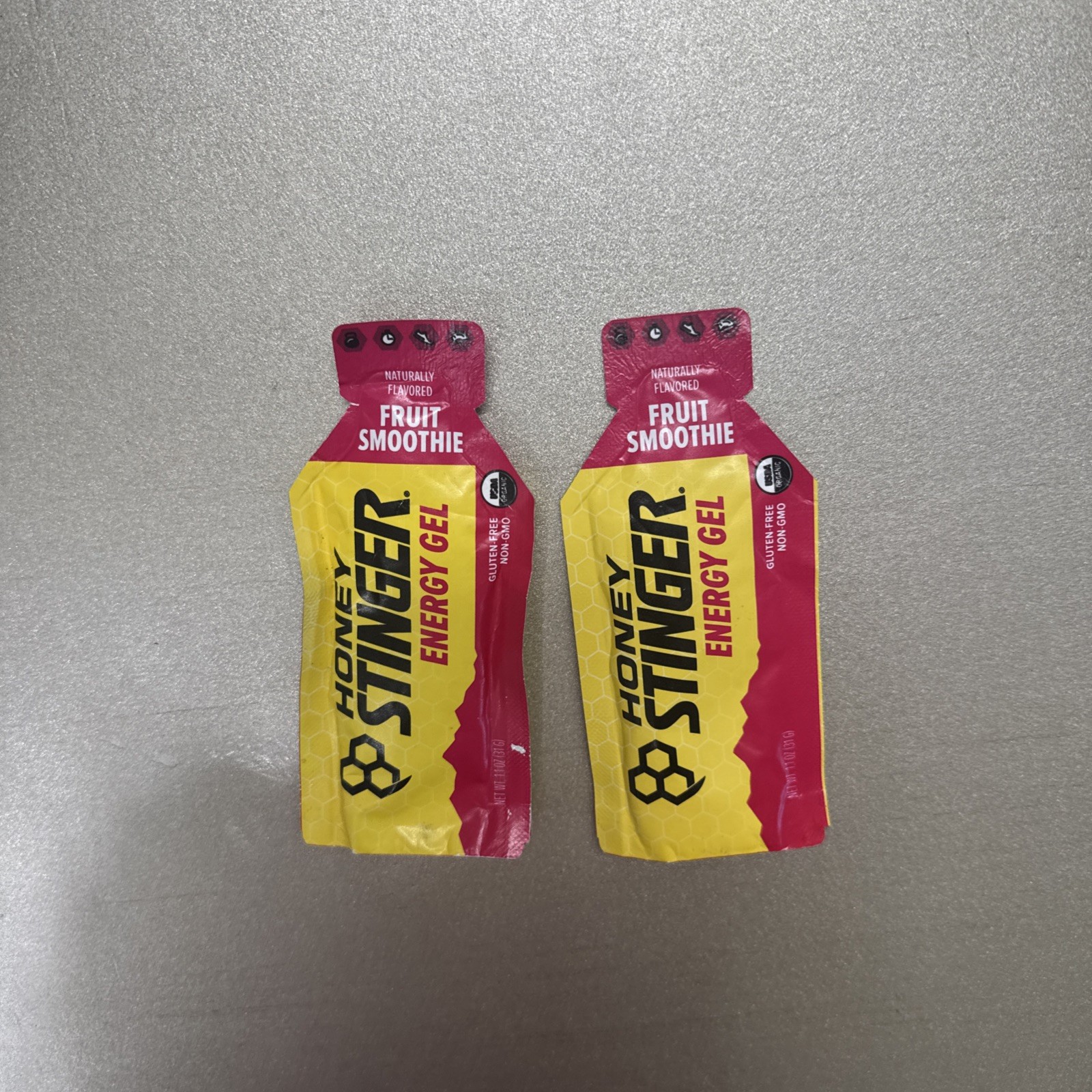x2 Packs Honey Stinger Energy Gel Fruit Smoothie Organic Old Formula BB: 8/2025