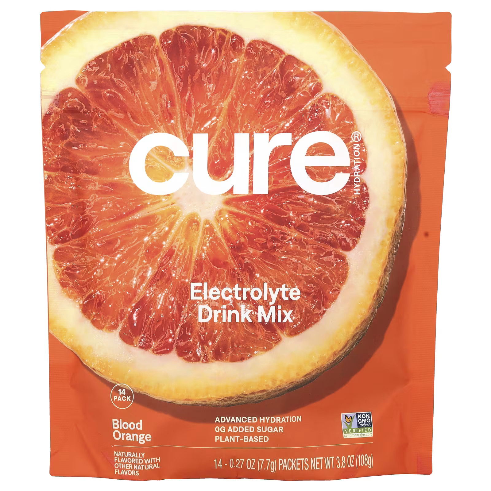 2 X Cure Hydration, Electrolyte Drink Mix, Blood Orange, 14 Packets, -worldwide