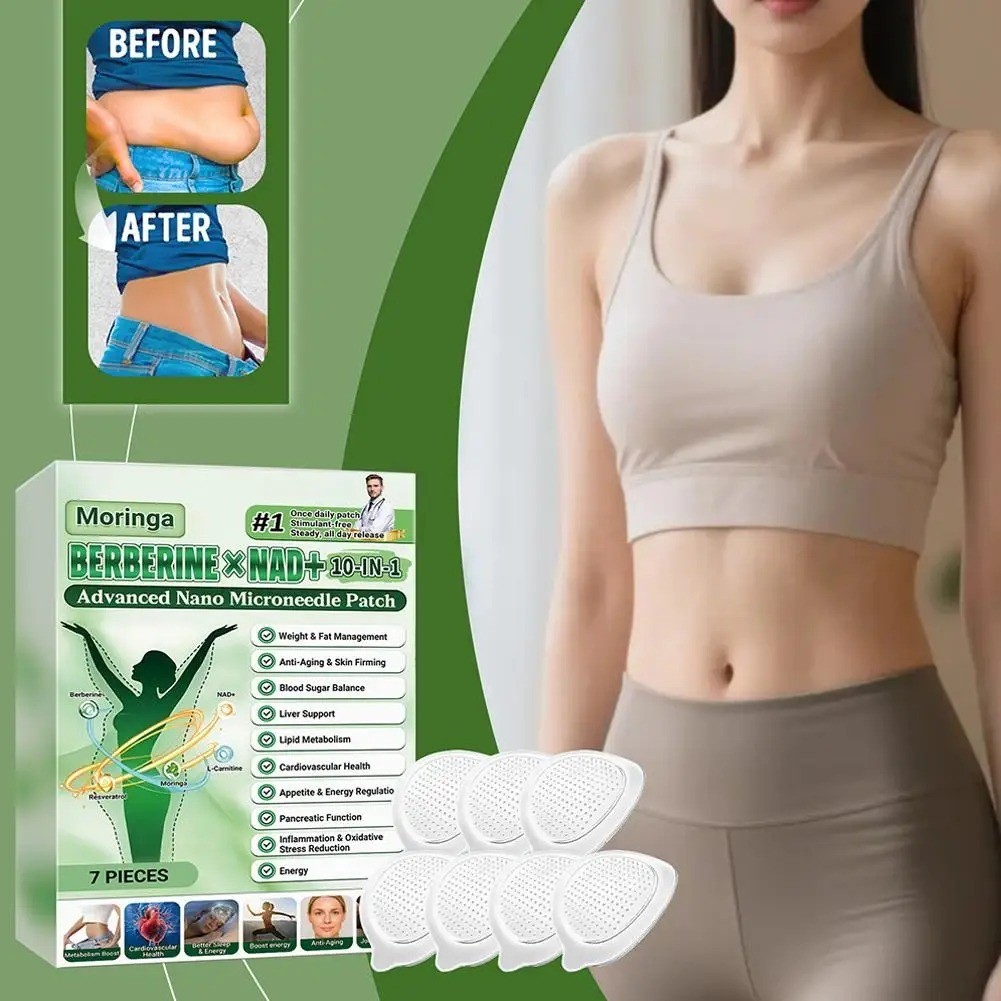 50% OFF Moringa Berberine x NAD+ 10-in-1 Advanced Nano Microneedle Patches New