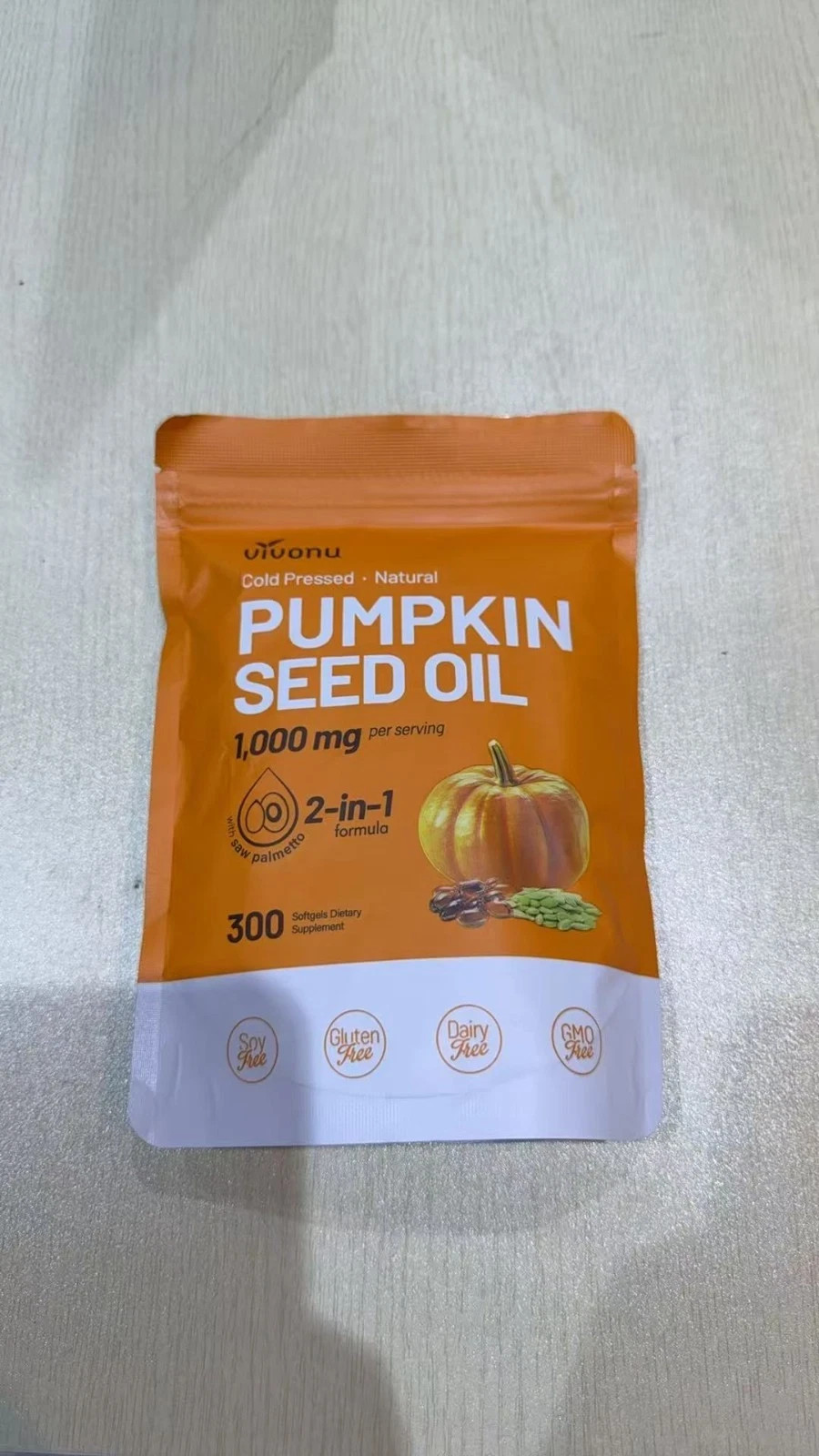 Pumpkin Seed Oil 1000mg with Saw Palmetto 300 Softgels
