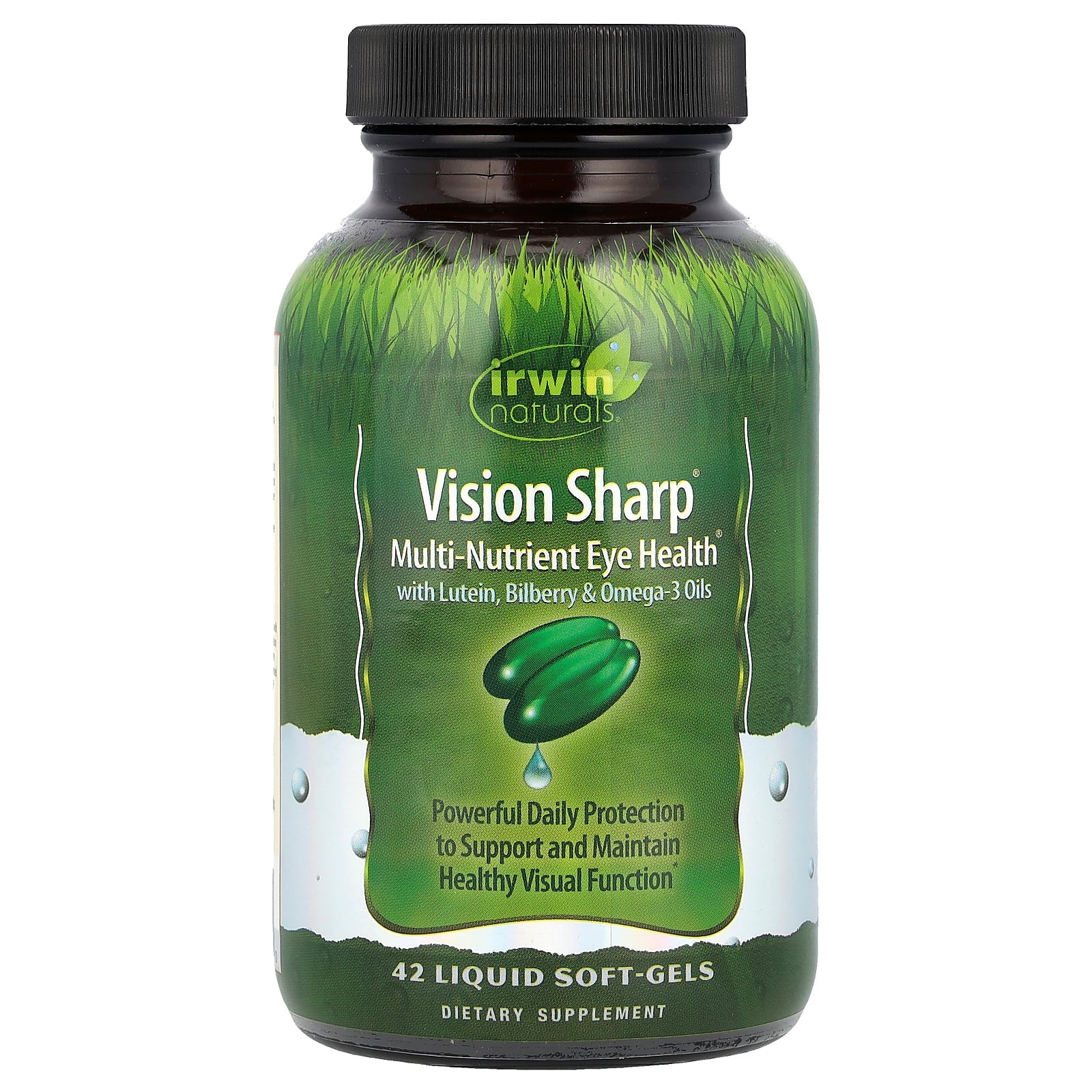 2 X Irwin Naturals, Vision Sharp�, Multi-Nutrient Eye Health�, 42 Liquid Soft-G