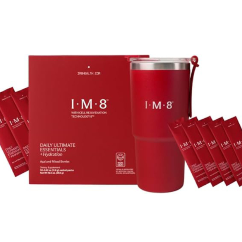 IM8 Daily Ultimate Essentials All-in-One Multivitamin, Starter Kit Scoop Tumbler