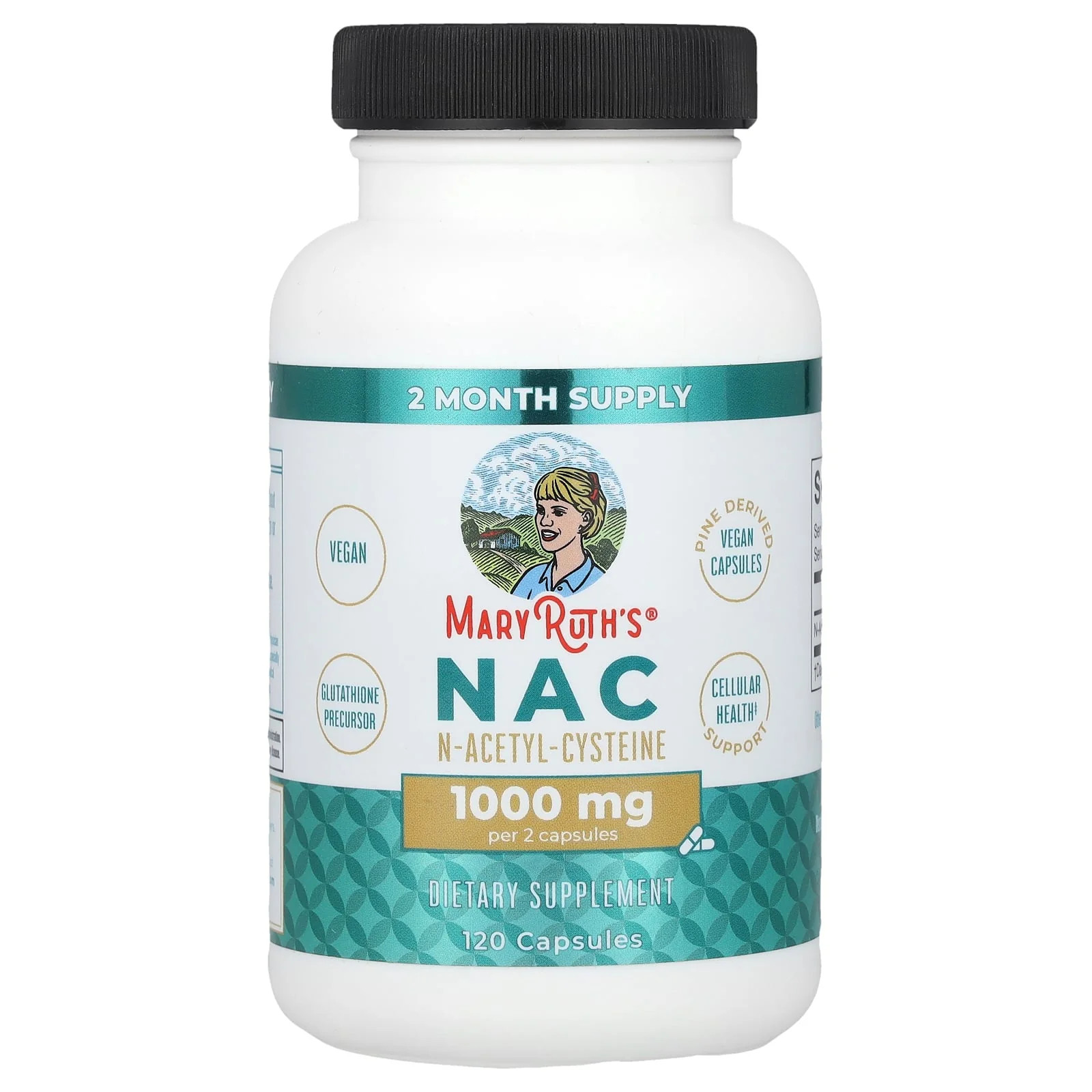 2 X MaryRuth’s, NAC, 120 Capsules (500 mg per Capsule)