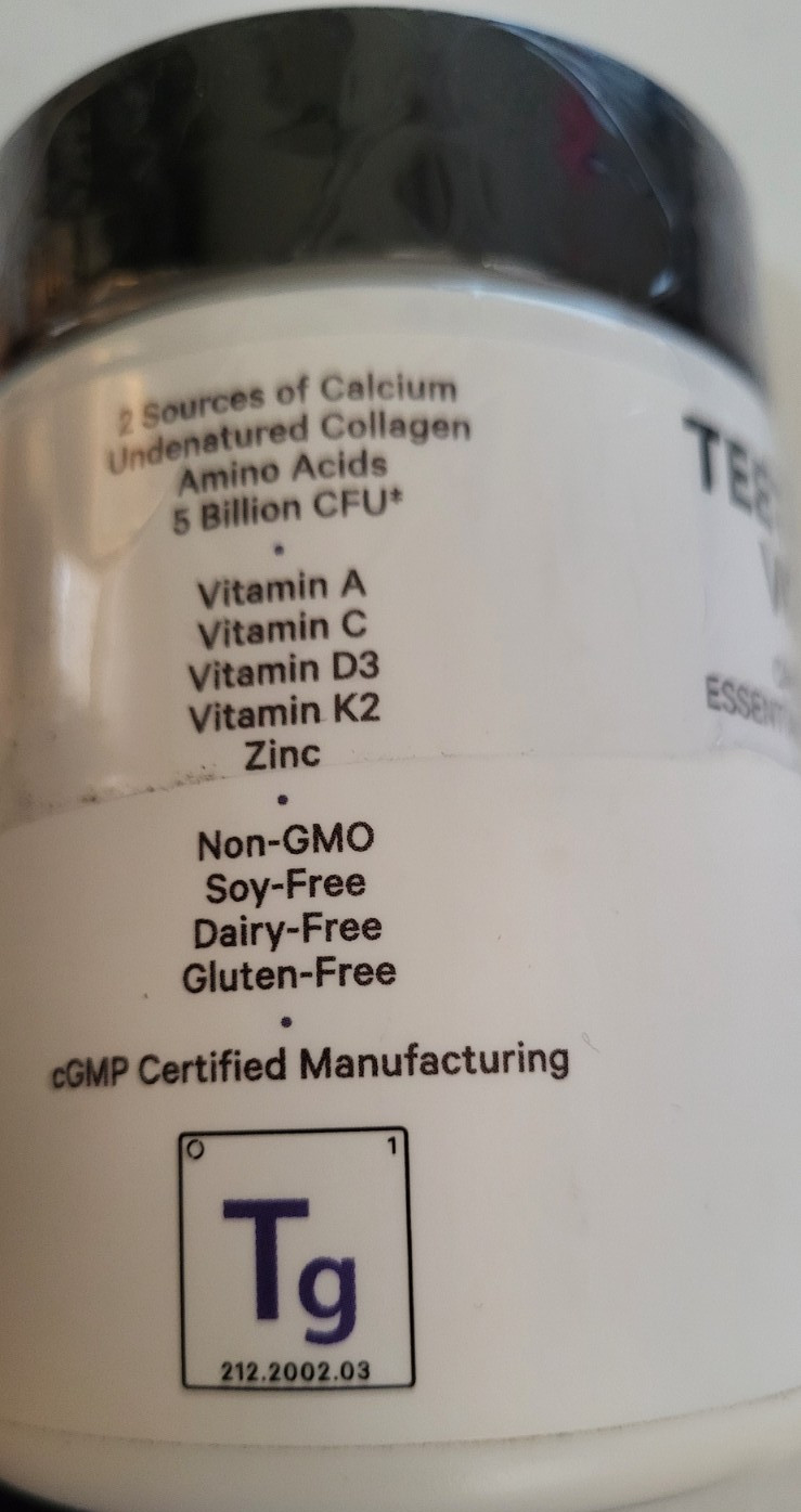 Codeage Teeth & Gums Vitamins + Oral Probiotics, 90 Capsules, 01/26/2027