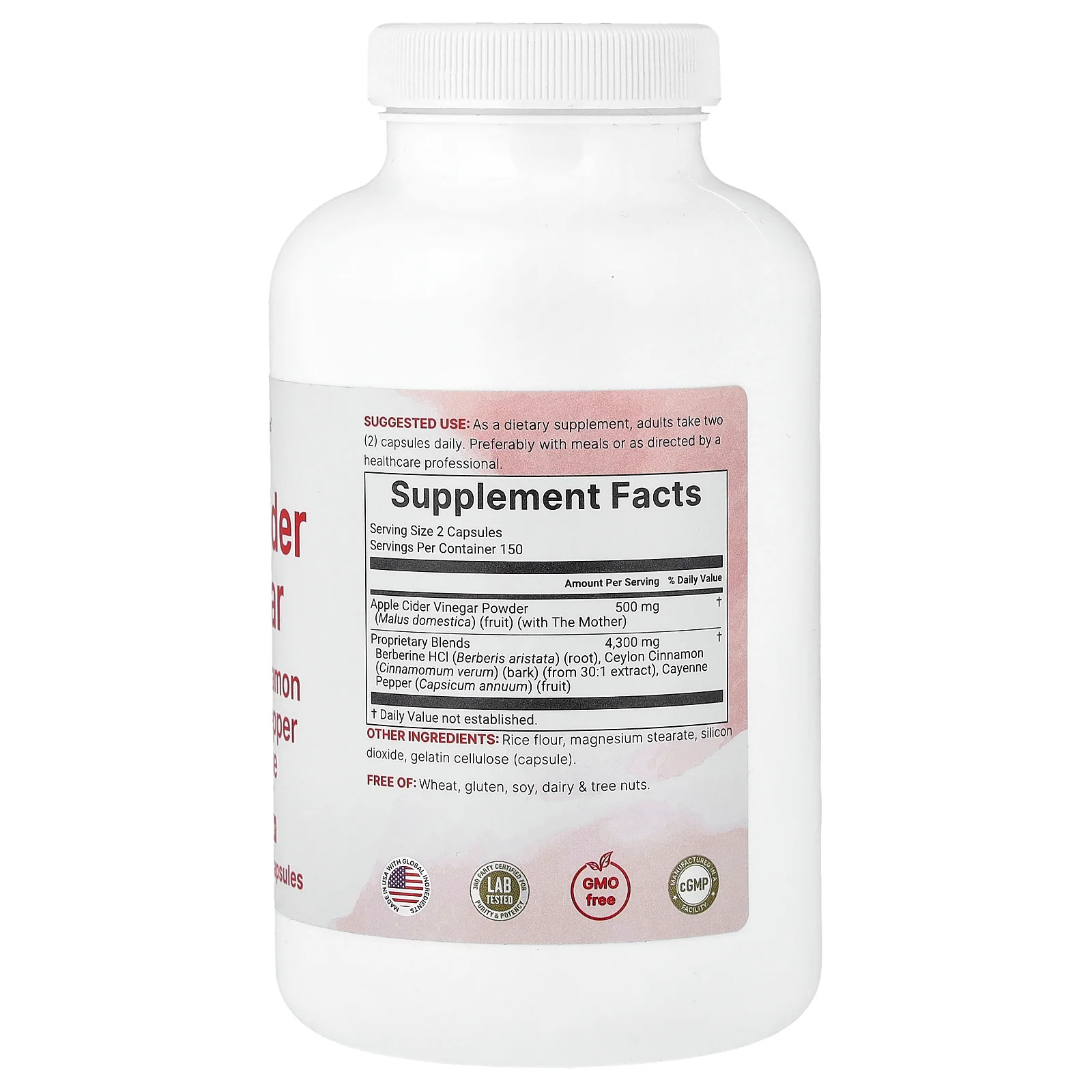 2 X Micro Ingredients, Apple Cider Vinegar With The Mother, 300 Capsules