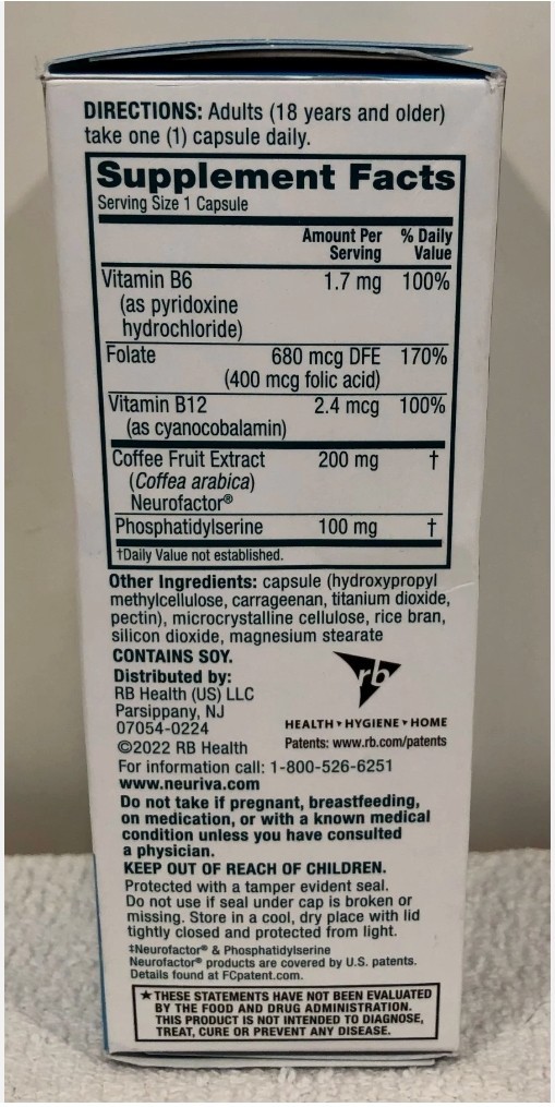 Schiff Neuriva Brain Health Plus 30 Capsules (2 Bottles) Exp 6/2027+