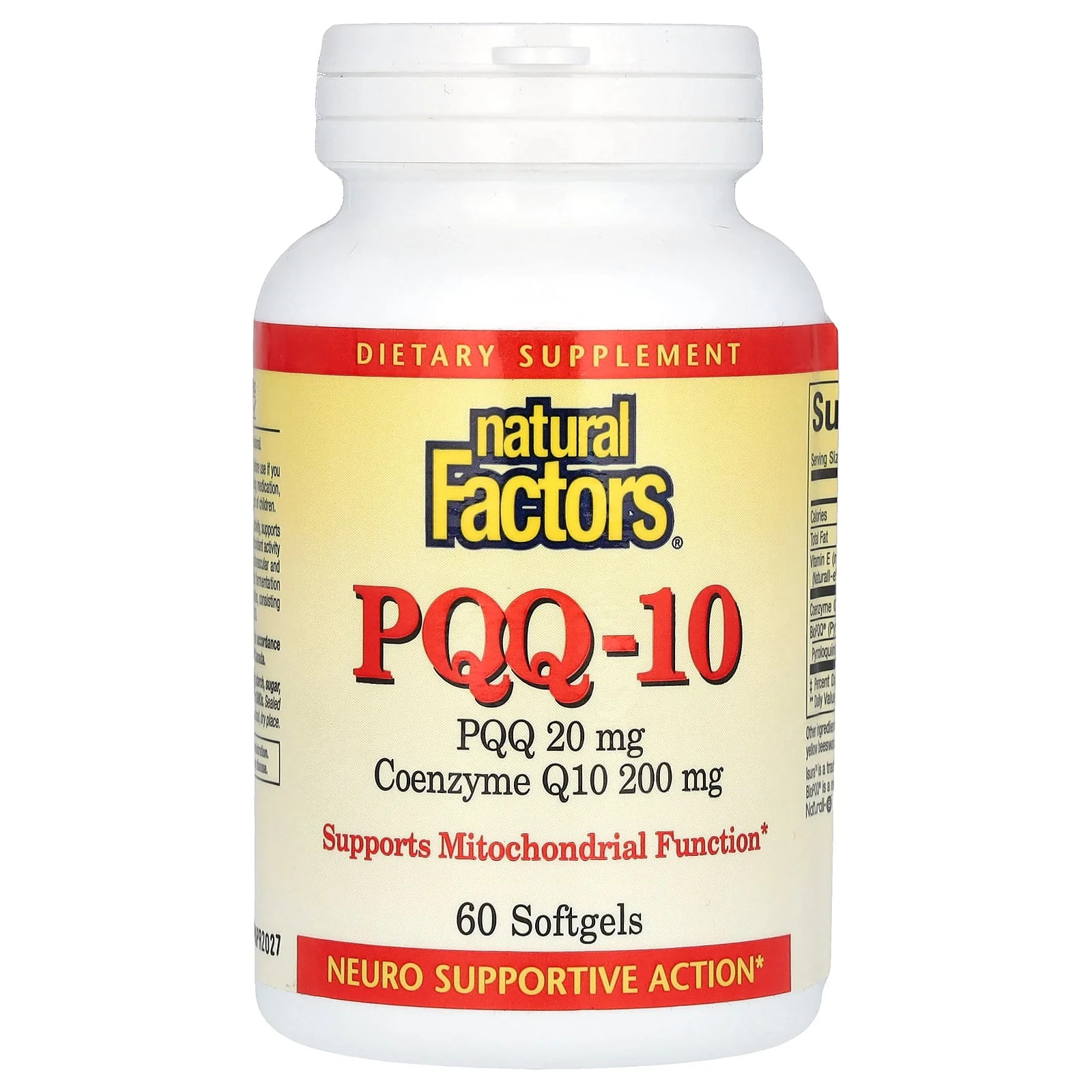 2 X Natural Factors, PQQ-10, 60 Softgels