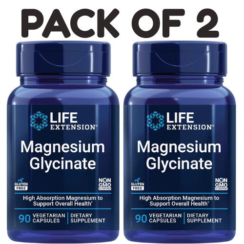 Life Extension Magnesium Glycinate 90 Caps Pack of 2