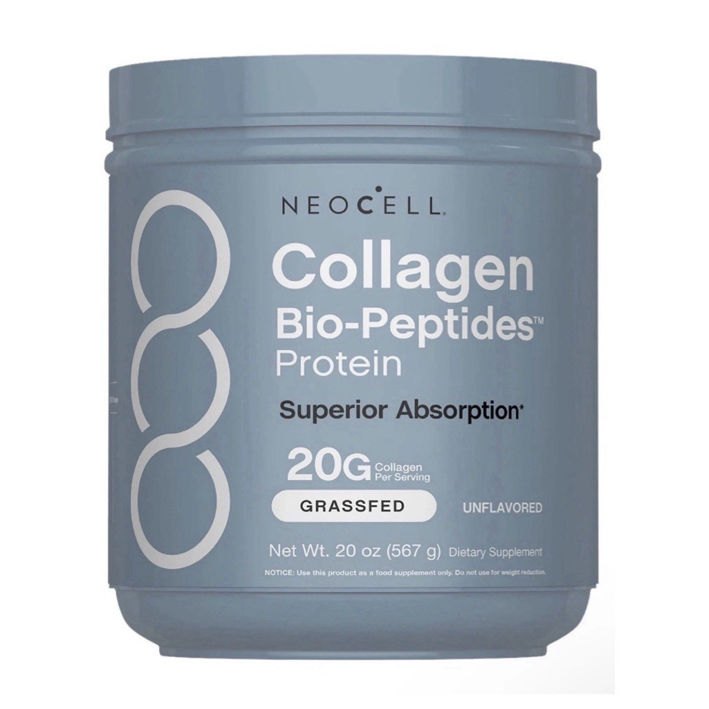 Neocell Collagen Bio-Peptides Protein 20 Oz Unflavored Grassfed