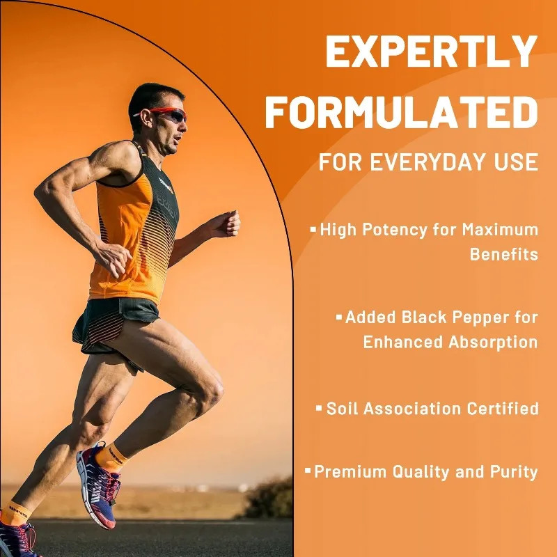 Organic Turmeric 120pcs, Promote Joint and Bone Health, Help Cellular Repair