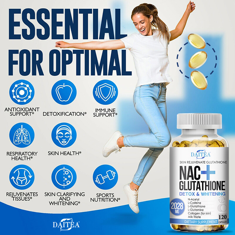 Nac+Glutathione Detoxification and Whitening 30 To 120 Capsules